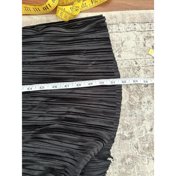 Lulus Whimsical Beauty Black Satin Plisse Strapless Maxi Dress Size Small Formal - Picture 8 of 10